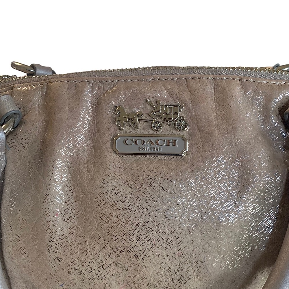 COACH MADISON SOPHIA METALLIC SATCHEL BAG - Picture 15 of 16